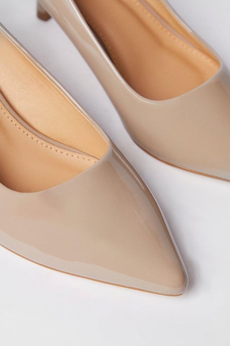 Dove Kitten Heel Court Shoes
