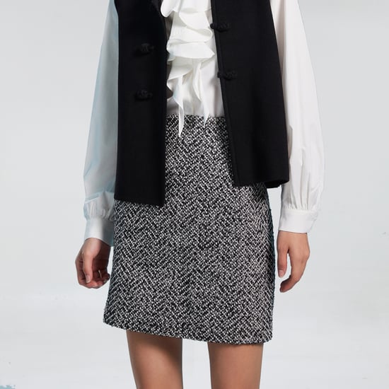 Jupe courte droite tweed - Image 2