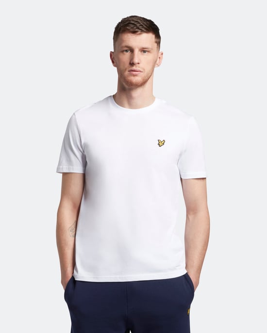 Lyle & Scott Einfarbiges T-Shirt in Weiß - Image 2
