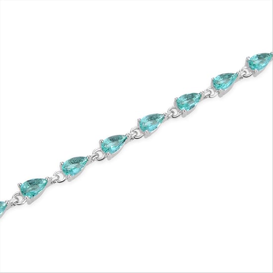 Luxenter muanyala bracelet in 925 sterling silver and emerald zirconia rhodium-plated finish