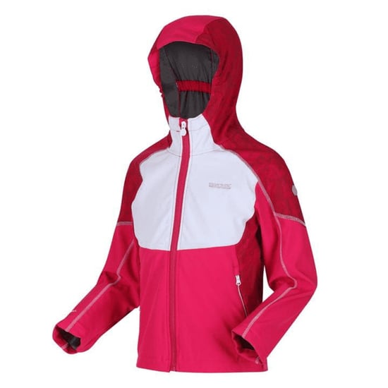 Regatta Childrens/Kids Acidity IV Reflective Hooded Softshell Jacket (Duchess Pink/White)