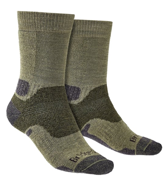 Bridgedale - Herren Wandern Midweight Merinowolle Socken - Grün - Image 1