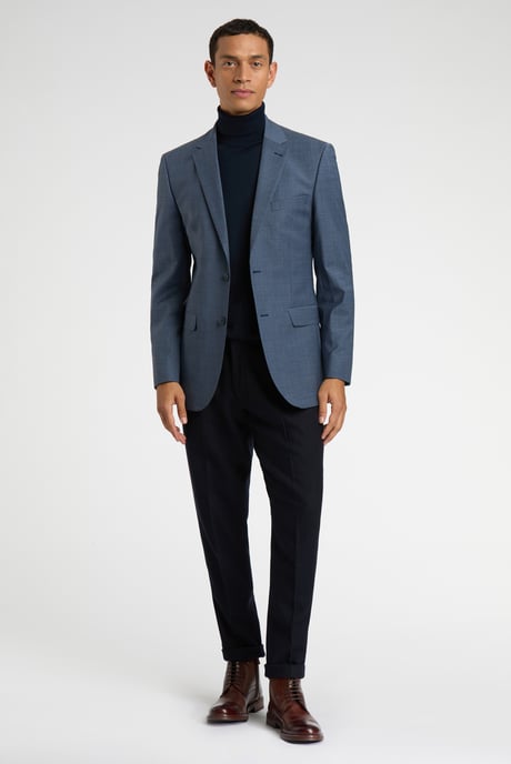 Regular Fit Blue Jacket - Image 4