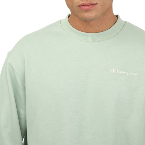 Men's Champion Organic Eco-Future Crew Sweatshirt in Green