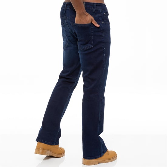 Enzo Herren Bootcut Stretch Denim Jeans - Image 4