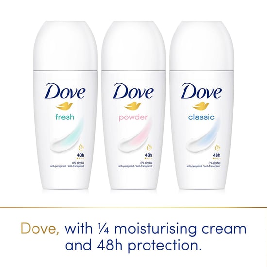 Dove Powder Roll On Anti-Perspirant up to 48H Sweat & Odour Protection, 3x50ml