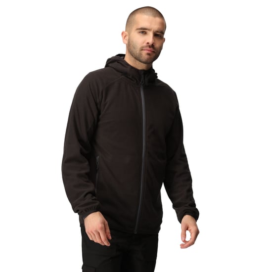 Regatta - "Navigate" Fleecejacke Durchgehender Reißverschluss für Herren (Schwarz/Mittelgrau) - Image 3