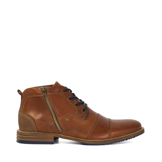 Dune Mens Captains - Double Toe Cap Detail Leather Boots - Image 1
