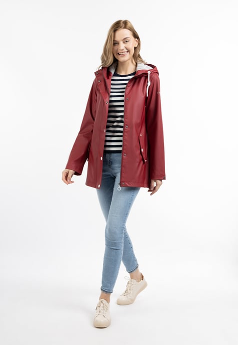 Dreimaster Regenjacke Damen Dunkelrot - Image 1