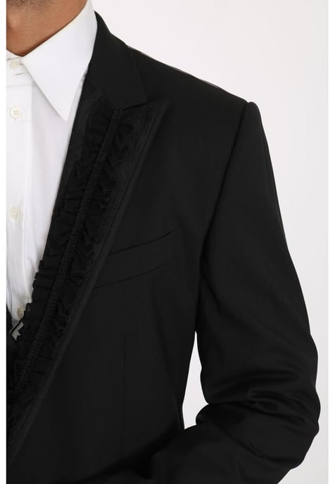 Dolce & Gabbana Herren Schwarz Wolle MARTINI Torrero Blazer Jacke - Image 2