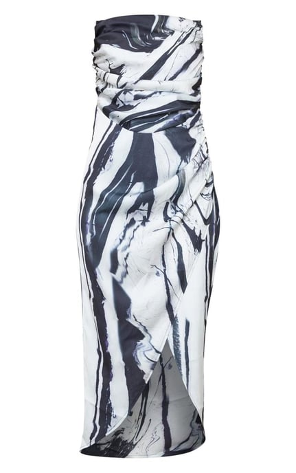 PLT Abstract Print Baundeau Wrap Dress
