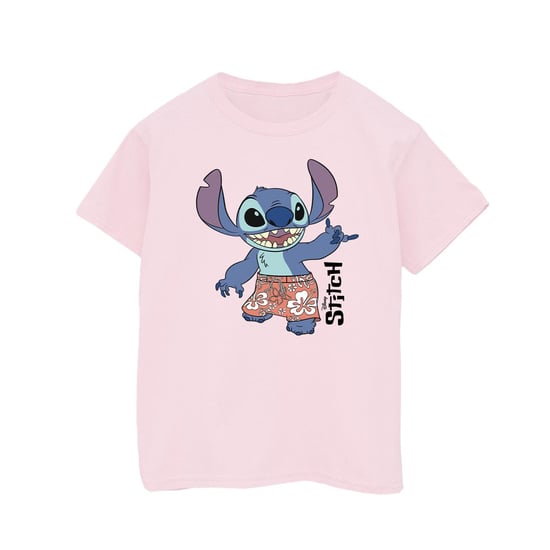 Disney Mädchen Lilo & Stitch Bermuda-Shorts T-Shirt aus Baumwolle (Babyrosa) - Image 1