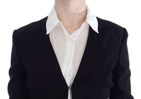 EXTE Black Blue Two Piece Suit Skirt & Blazer - Image 4