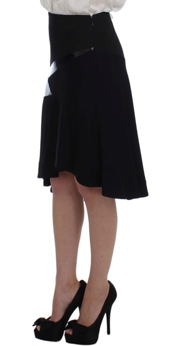 EXTE Black Blue Two Piece Suit Skirt & Blazer - Image 6