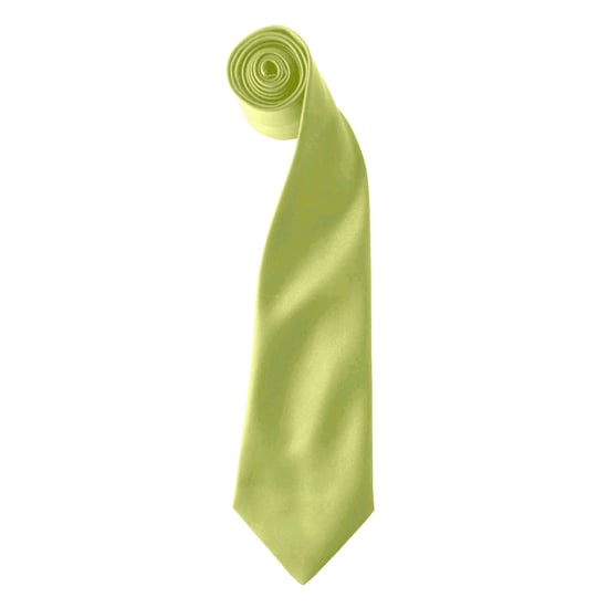 Premier Colours Herren Satin Clip Krawatte (2er Pack) (Limette) - Image 1