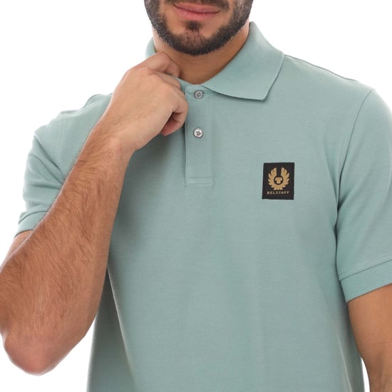 Men's Belstaff Patch Polo Shirt in Blue