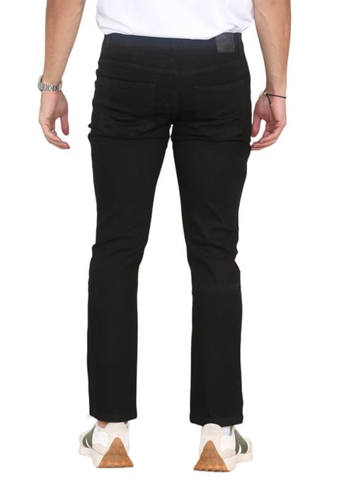 MYT Herren-Jeans mit geradem Bein, Hyper-Stretch-Denim in Schwarz - Image 2