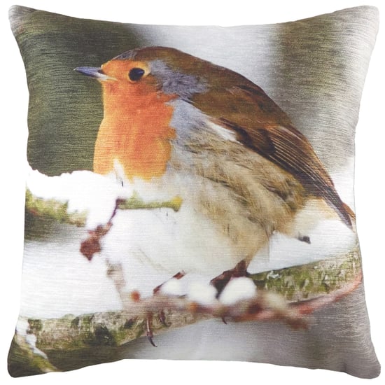 Evans Lichfield Photo Robin Printed Cushion Cover