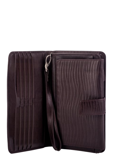 EMBOSSED LEATHER CARD & DOCUMENT CASE
