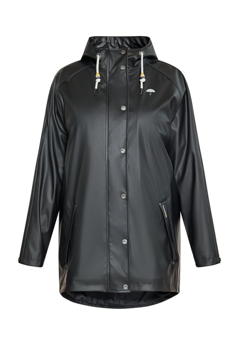 Schmuddelwedda Curvy Regenmantel Damen schwarz - Image 1