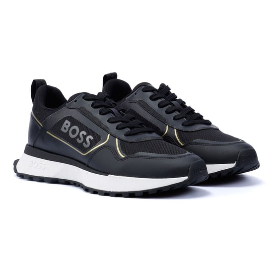 Boss Jonah Runn Herren Schwarz/Gold Turnschuhe - Image 1