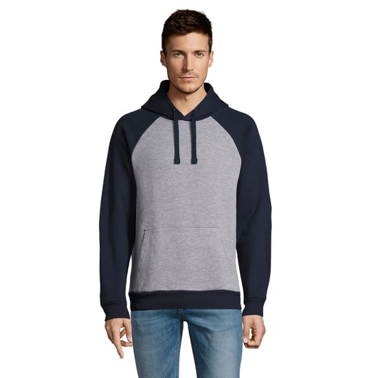 SOLS - "Seattle" Sweatshirt für Herren/Damen Unisex (Grau meliert/Dunkelblau) - Image 1