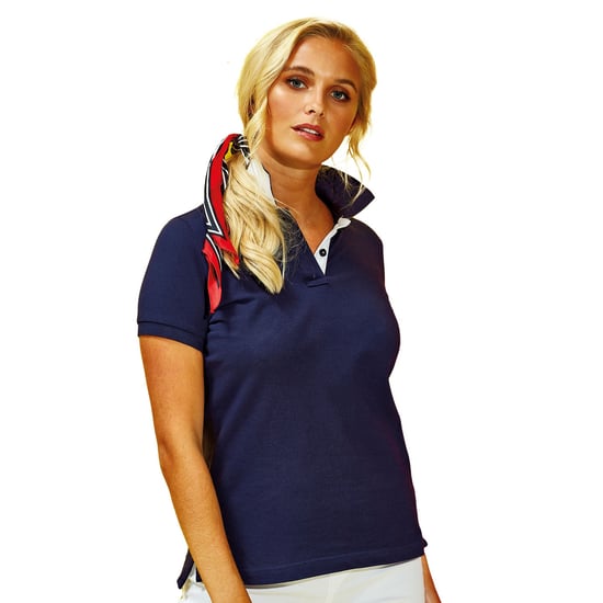 Asquith & Fox - Kontrast-Poloshirt - Damen (Marineblau/Weiß) - Image 3