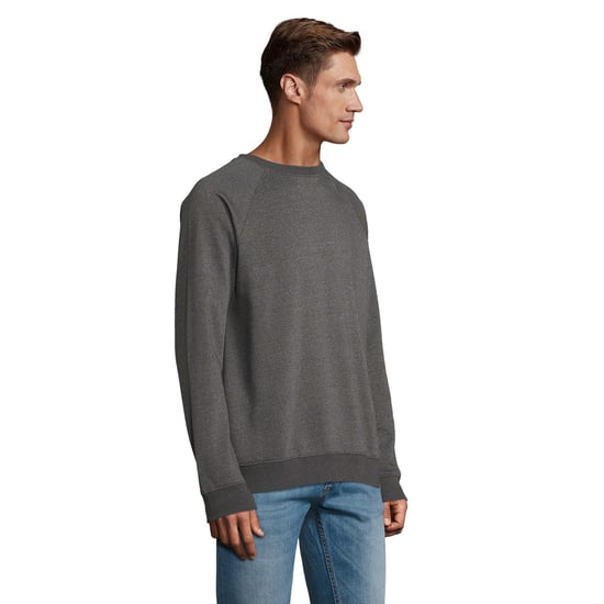 SOLS Unisex Erwachsene Space Organic Raglan Sweatshirt (Charcoal Marl) - Image 5