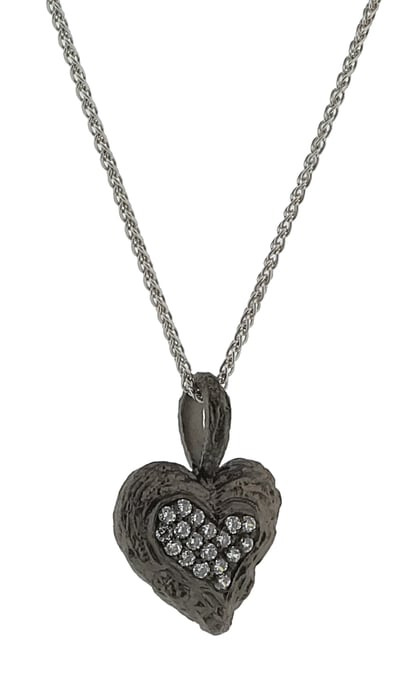 Orphelia 'Hazel' Damenkette mit Anhänger aus 925er Sterlingsilber, Schwarz, ZH-7082/2 - Image 1