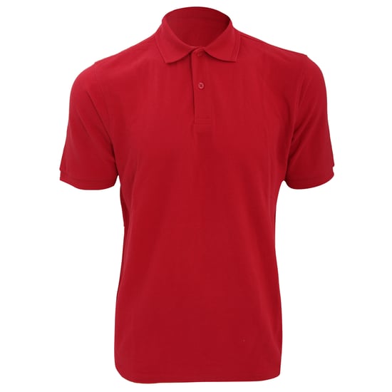 Russell Mens Ripple Kragen & Manschette Kurzarm-Poloshirt (Hellrot) - Image 1