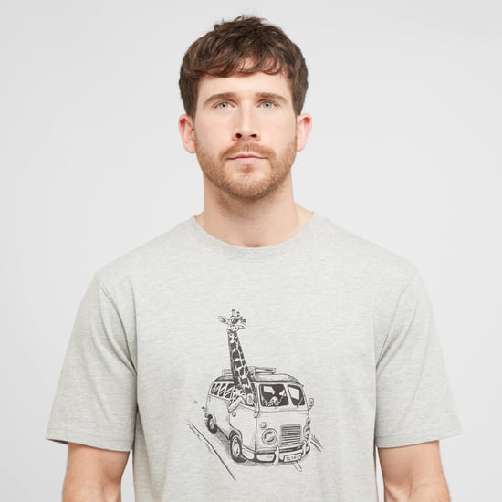North Ridge Men's Giraffe Van T-Shirt with Short Sleeves made with 100% Cotton, Casual Tee