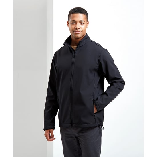 Premier Mens Windchecker Soft Shell Jacket (Schwarz) - Image 5
