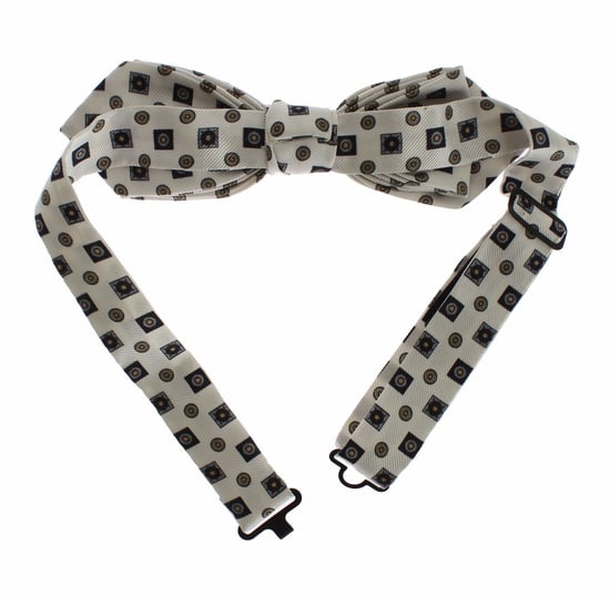 Dolce & Gabbana White Silk Bowtie Leather Men's Belt Gift Box - Image 4
