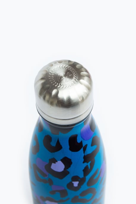 Hype Blue Leopard Metal Reusable Bottle - 500Ml