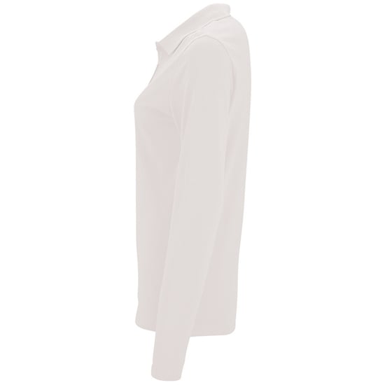 SOLS Womens/Ladies Perfect Langarm-Pique-Poloshirt (Weiß) - Image 3