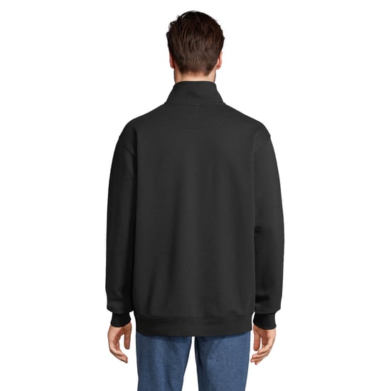 SOLS - "Conrad" Sweatshirt mit kurzem Reißverschluss für Herren/Damen Unisex (Schwarz) - Image 2