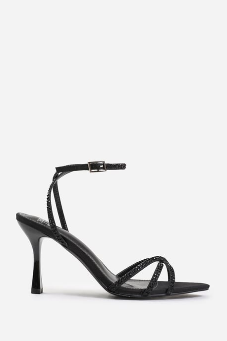 Wheres That From Womens 'Audra' Cross Over Strap With Gem Detailing Heels
