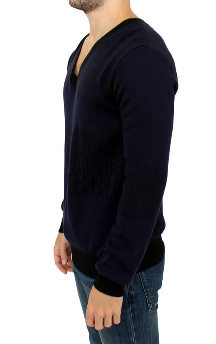 Karl Lagerfeld Blue v-neck pullover sweater