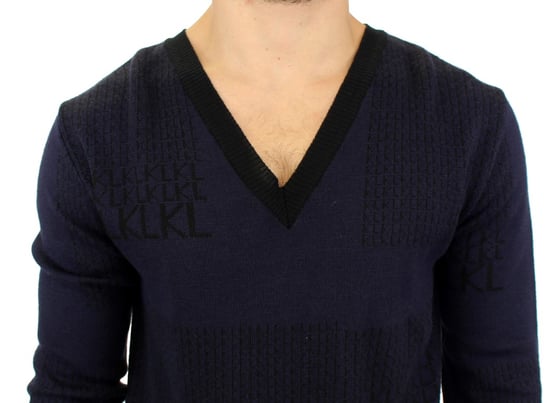 Karl Lagerfeld Blue v-neck pullover sweater
