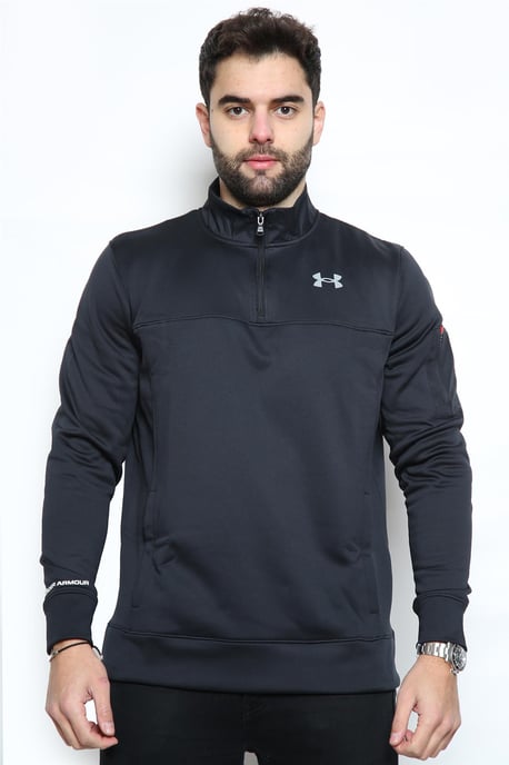 Unter Armour Herren Fleece Quarter Zip Track Top in schwarz - Image 1