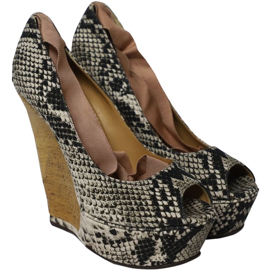 Lanvin Riemensandaletten aus Holz mit Keilabsatz und offenem Zehenbereich in Phyton-Print-Leder - Image 3