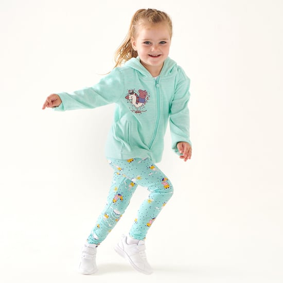 Regatta Baby Girls Peppa Pig Marl Hoodie (Aruba Blue)