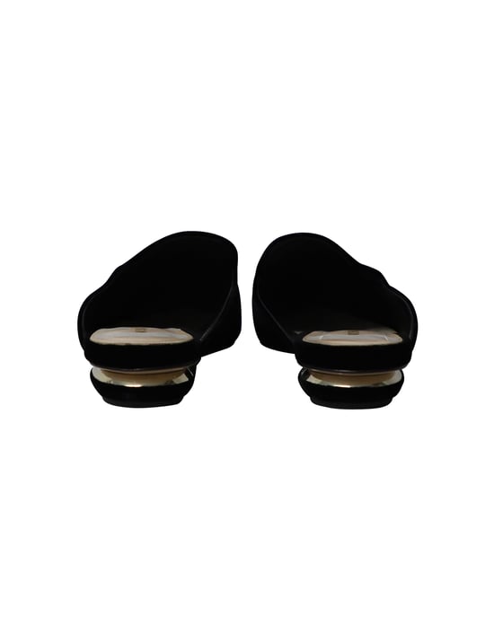 Nicholas Kirkwood Beya Flache Mules aus schwarzem Samt - Image 4