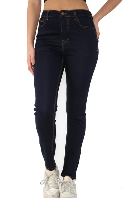 Damen Magic Shaping High Waisted Skinny Fit Jeans in Indigoblau - Image 1