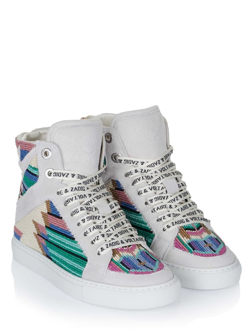 Zadig Voltaire High Flash Folk Beads Schuhe weiß - Image 2