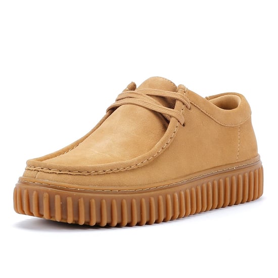 Clarks Torhill Lo Wildleder Herren Dunkel Sand Schuhe - Image 3