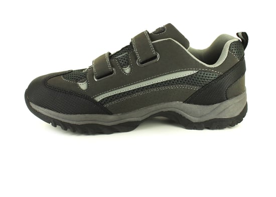 Mans Gentlemans Exercise Grey Black Hook And Loop Hikers Comfy touch fastening