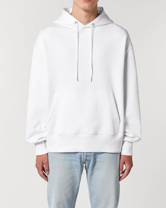 Karma Unisex Relaxed Hoodie in White