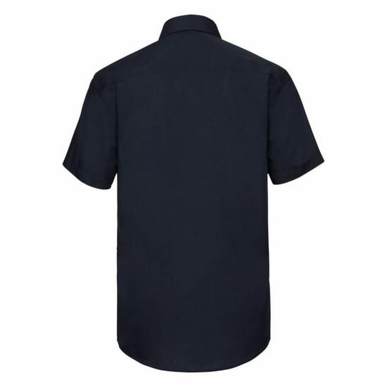 Russell Collection Easy Care Tailored Poplin Hemd für Männer, kurzarm (Dunkelblau) - Image 2
