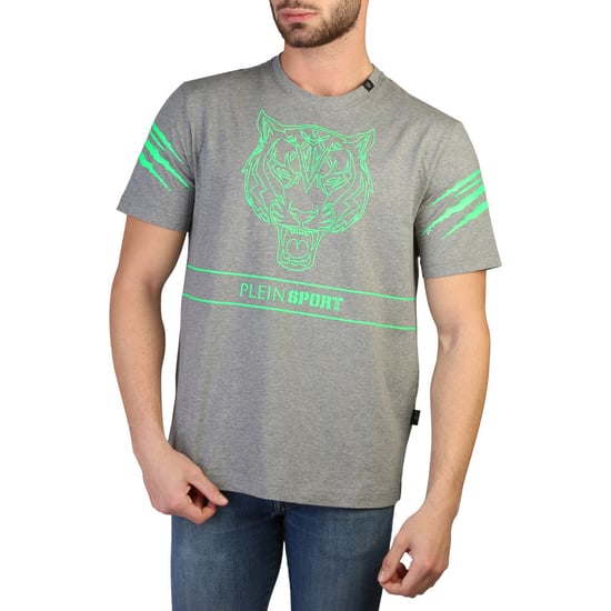 Plein Sport Graues Baumwoll-T-Shirt für Herren - Image 1